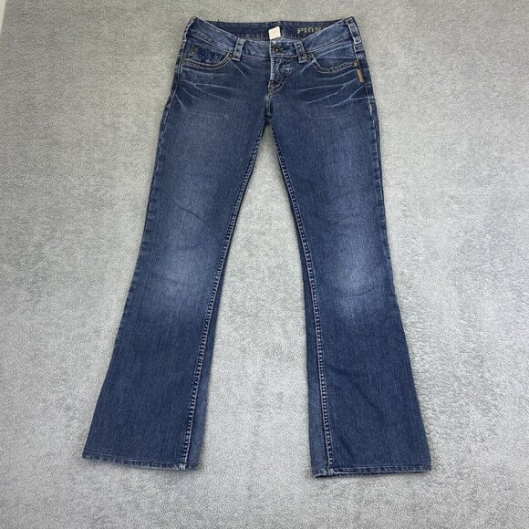 Silver Pioneer Bootcut Jeans Women's 30x30* Flare Blue Flap Pocket Denim Y2K‎ - Picture 1 of 16